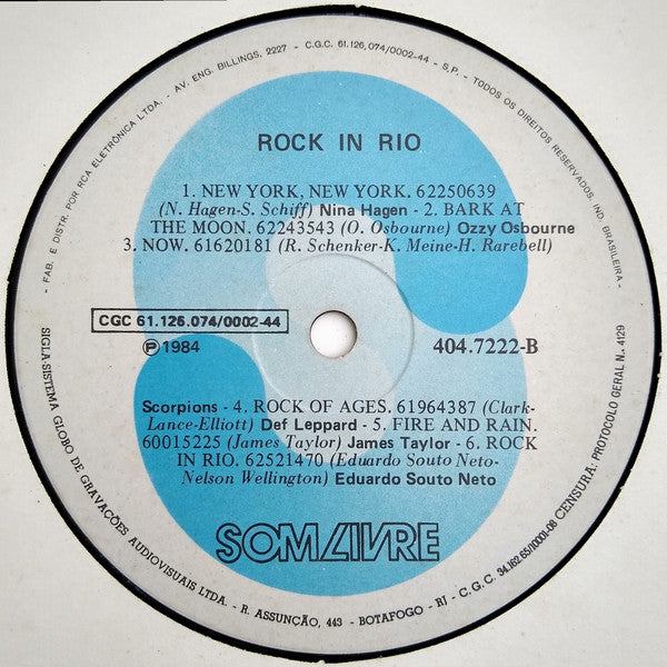 Various : Rock In Rio (Festival) (LP, Comp)