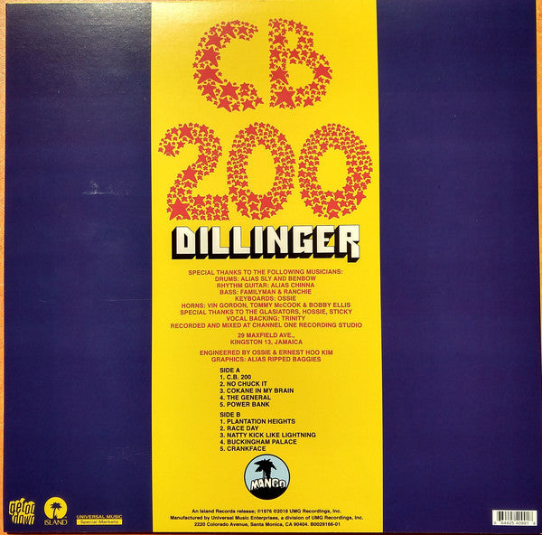 Dillinger : CB 200 (LP, Album, RSD, RE)