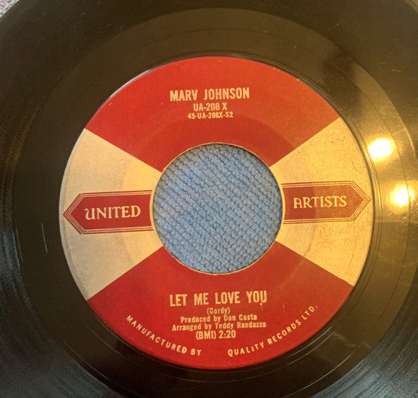 Marv Johnson : I Love The Way You Love (7")