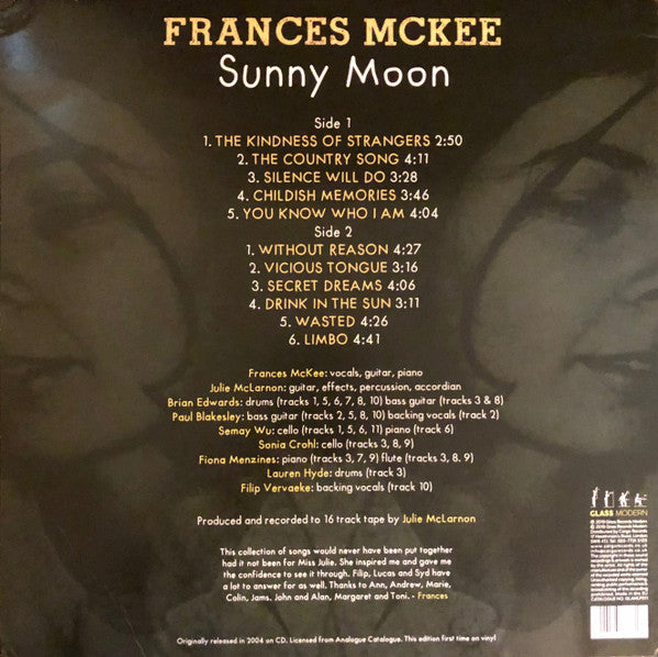 Frances McKee : Sunny Moon (LP, RE, RM, Blu)