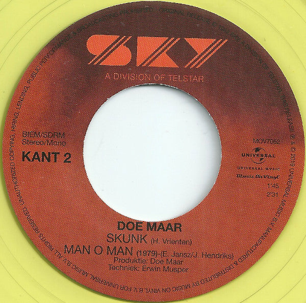 Doe Maar : De Bom (7", RSD, Single, Num, Yel)
