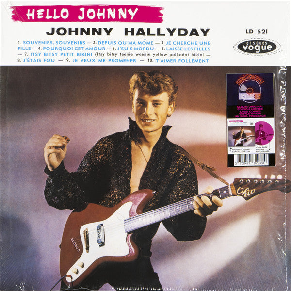 Johnny Hallyday : Hello Johnny (LP, S/Sided, Album, Mono, Etch, Ltd, RE, Pin)