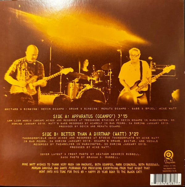 Ocampo, Ocampo + Watt : Apparatus / Better Than A Dirtnap (7", RSD, Ltd, Blu)