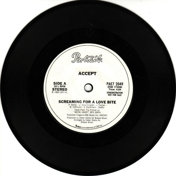 Accept : Accept This Free (7", Promo)