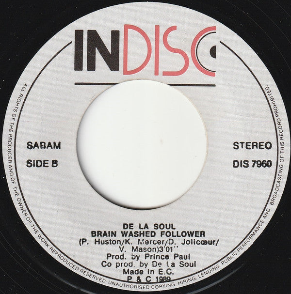 De La Soul : Me Myself And I (7", Single)