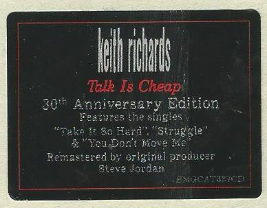 Keith Richards : Talk Is Cheap (CD, Album, RE, RM)