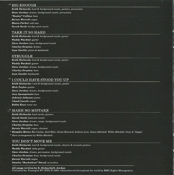Keith Richards : Talk Is Cheap (CD, Album, RE, RM)
