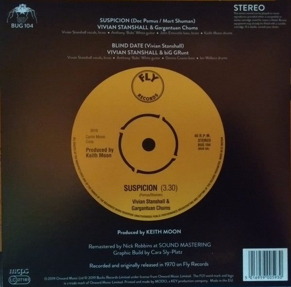 Vivian Stanshall : Suspicion (7", Tra)