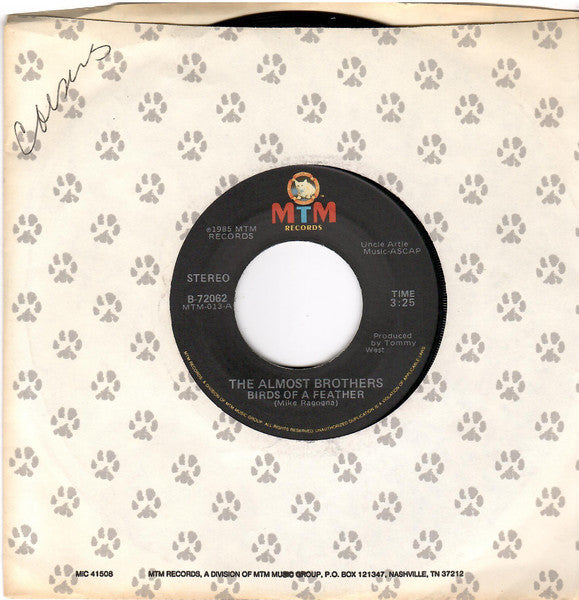 The Almost Brothers (3) : Birds Of A Feather (7", Single, Jac)