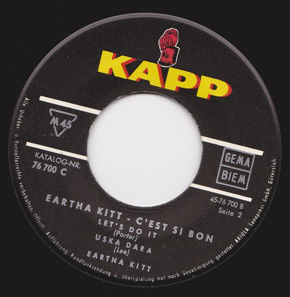 Eartha Kitt : C'Est Si Bon (7", EP, Mono)