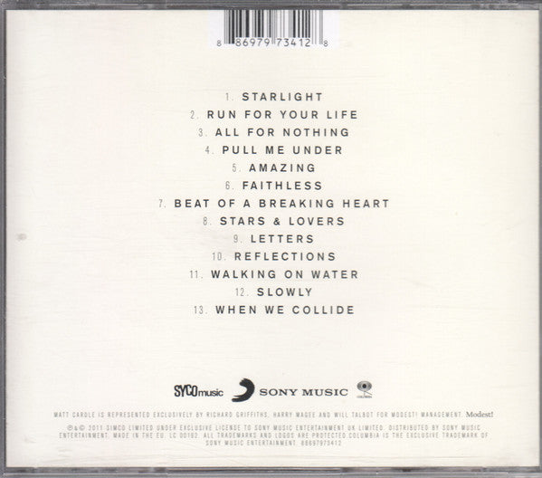 Matt Cardle : Letters (CD, Album, Pos)