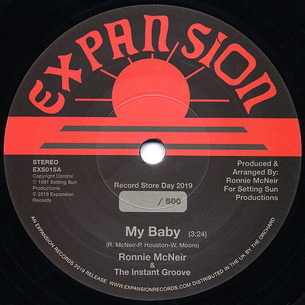 Ronnie McNeir & The Instant Groove* : My Baby / Hold On (7", RSD)