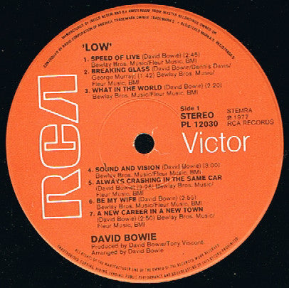 David Bowie : Low (LP, Album, M/Print)