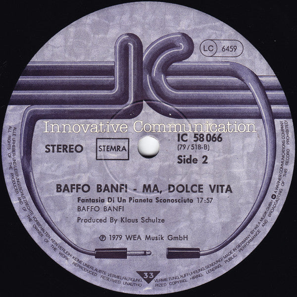 Baffo Banfi : Ma, Dolce Vita (LP, Album)