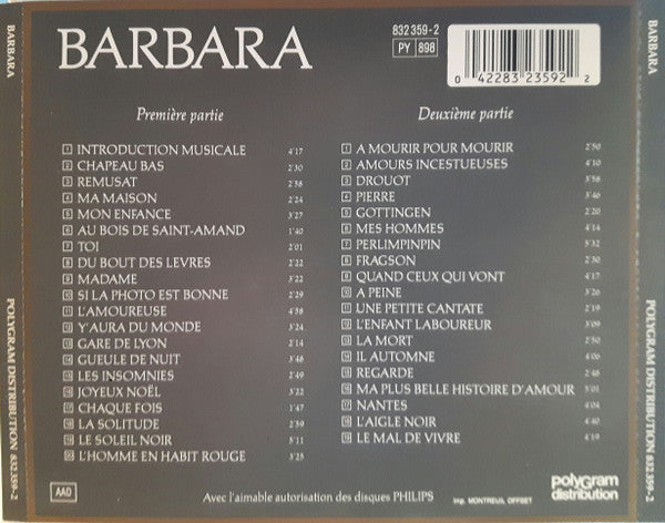 Barbara (5) : Barbara (2xCD, Comp)