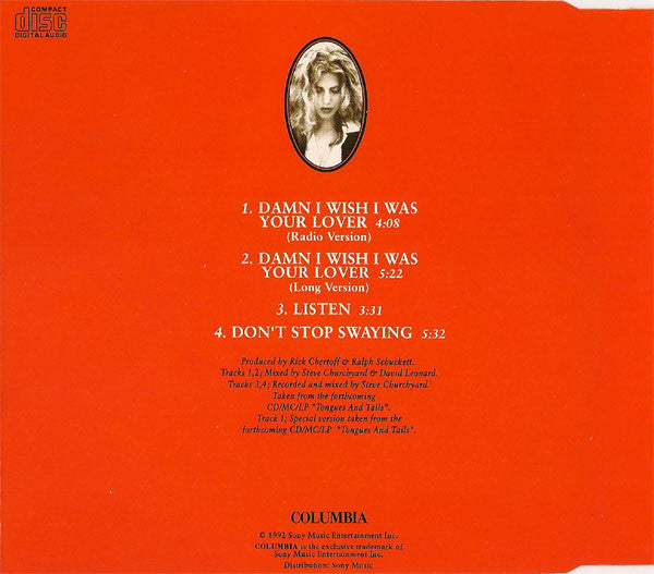 Sophie B. Hawkins : Damn I Wish I Was Your Lover (CD, Single)