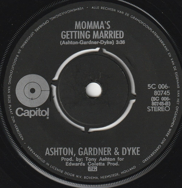 Ashton, Gardner & Dyke : The Resurrection Shuffle (7", Single, Ora)