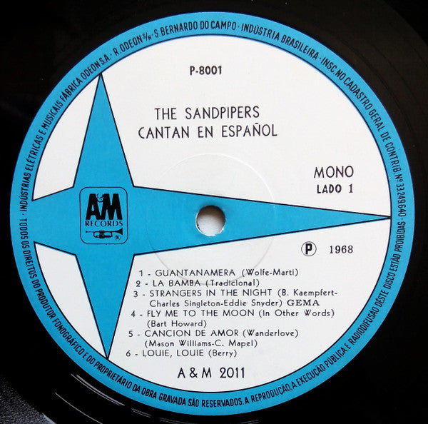 The Sandpipers : Cantam En Español (LP, Album, Mono)