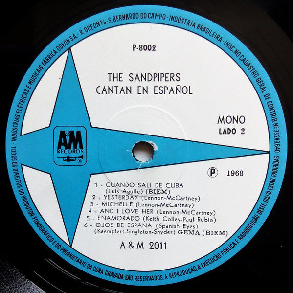 The Sandpipers : Cantam En Español (LP, Album, Mono)