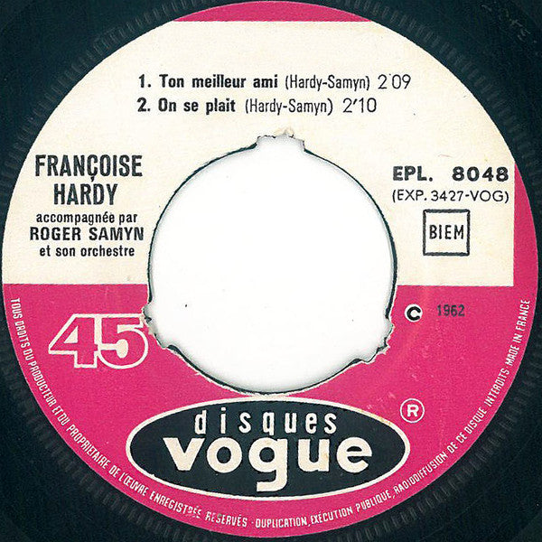 Françoise Hardy : Ton Meilleur Ami  (7", EP, Pus)