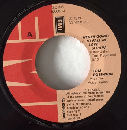 Tom Robinson With The Voice Squad (2) : Never Gonna Fall In Love ...(Again) (7", Single)