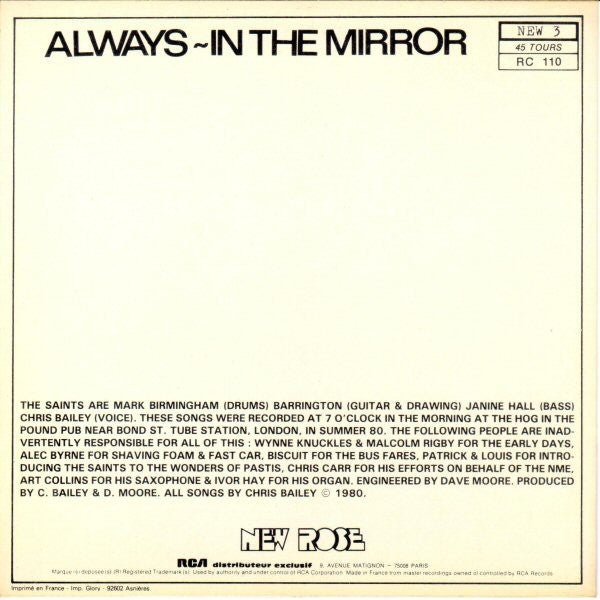 The Saints (2) : In The Mirror (7", Single)