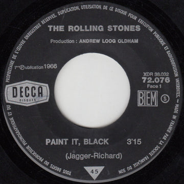 The Rolling Stones : Paint It, Black / Long Long While (7", Single, Juk)