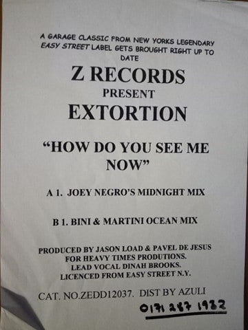 Extortion : How Do You See Me Now? (12", Promo)