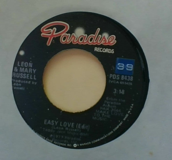 Leon & Mary Russell : Easy Love (Edit) (7", Single)
