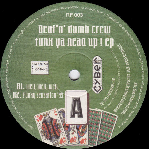 Deaf'N Dumb Crew : Funk Ya Head Up ! EP (12", EP)