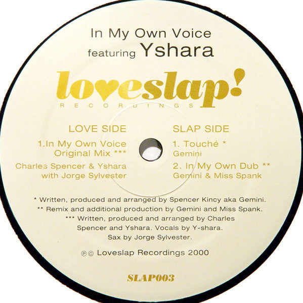 Charles Spencer Featuring Yshara : In My Own Voice (12")