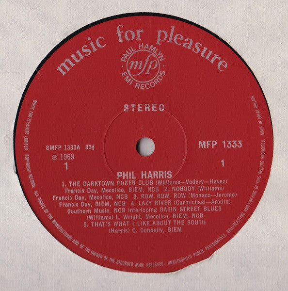 Phil Harris : Phil Harris (LP, Album)