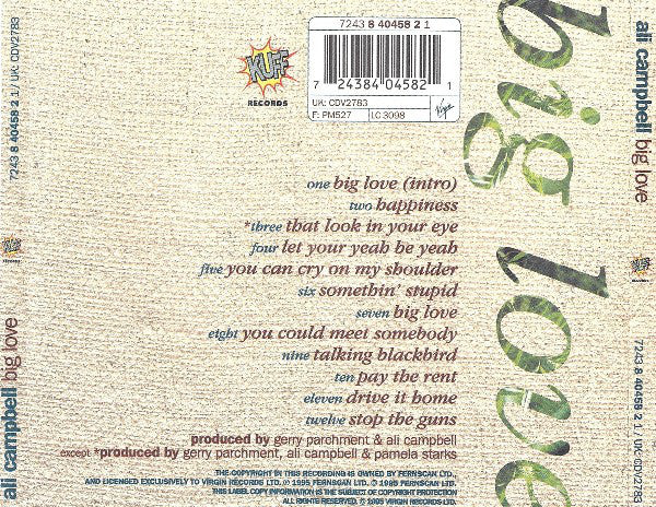 Ali Campbell : Big Love (CD, Album)