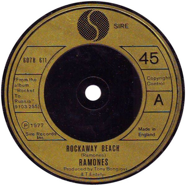 Ramones : Rockaway Beach / Teenage Lobotomy / Beat On The Brat (7", Single)