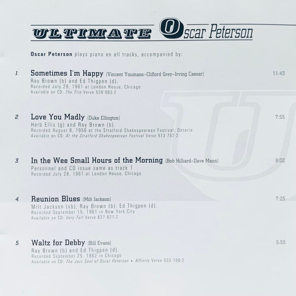 Oscar Peterson : Ultimate Oscar Peterson (CD, Comp)