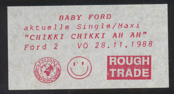 Baby Ford : Chikki Chikki Ahh Ahh (12", S/Sided, W/Lbl)
