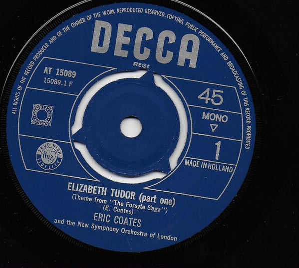 Eric Coates, The New Symphony Orchestra Of London : Elizabeth Tudor  (7", Single)
