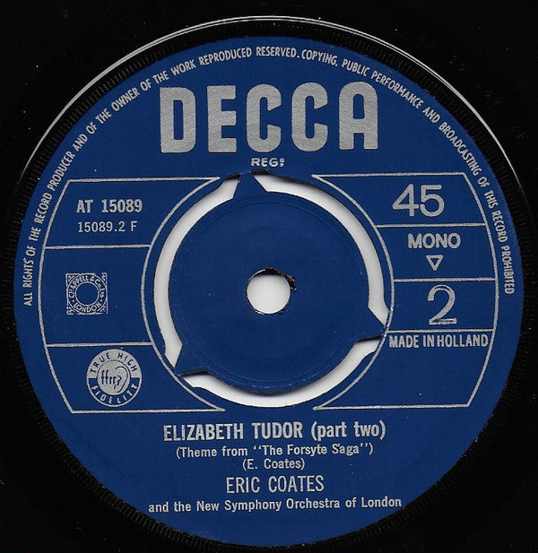 Eric Coates, The New Symphony Orchestra Of London : Elizabeth Tudor  (7", Single)
