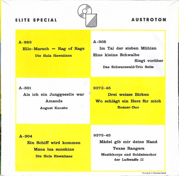 Die Hula Hawaiians : Hilo-Marsch / Rag Of Rags (7", Single, Mono)