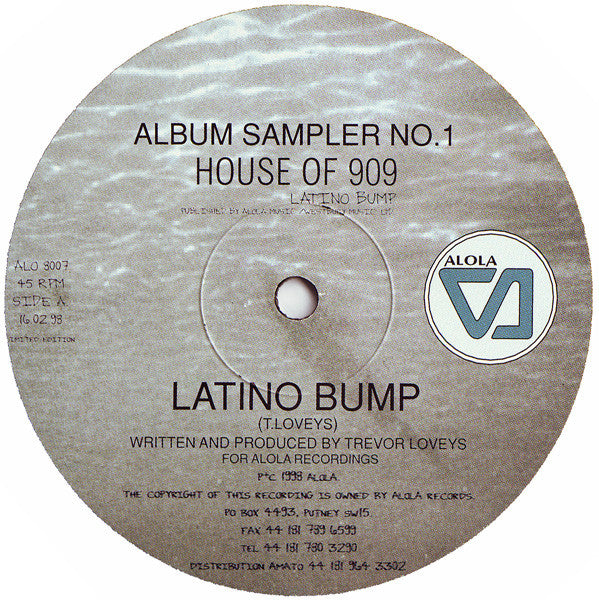 House Of 909 / Muzique Tropique : Album Sampler No.1 (12", Ltd, Smplr)