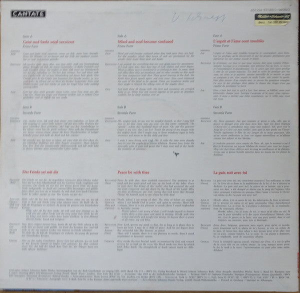 Johann Sebastian Bach, Helmuth Rilling : Solokantaten (LP, Mono)