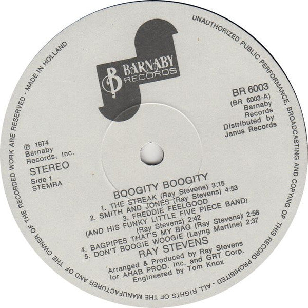 Ray Stevens : Boogity Boogity (LP, Album)