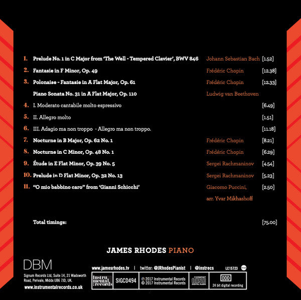 James Rhodes (4) : Fire On All Sides (CD, Album)