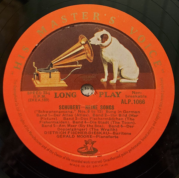 Dietrich Fischer-Dieskau, Gerald Moore : An Die Ferne / Heine Songs (LP, Album, Mono)