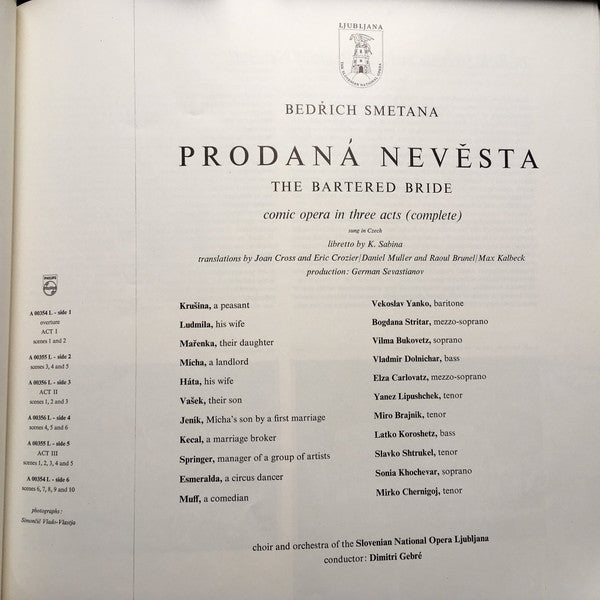 Bedřich Smetana : The Bartered Bride (3xLP)