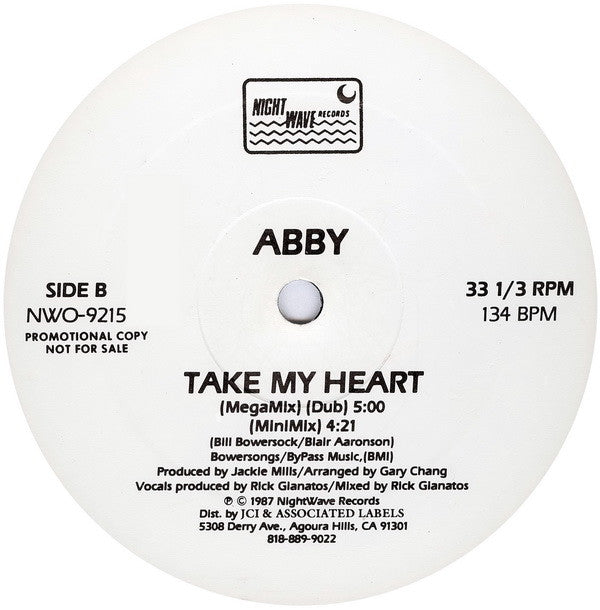 Abby (2) : Take My Heart (12", Promo)
