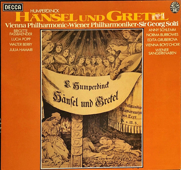 Engelbert Humperdinck (2), Brigitte Fassbaender, Lucia Popp, Walter Berry, Julia Hamari, Anny Schlemm, Norma Burrowes, Edita Gruberova, Georg Solti, Wiener Philharmoniker, Die Wiener Sängerknaben : Hänsel & Gretel (2xLP + Box)