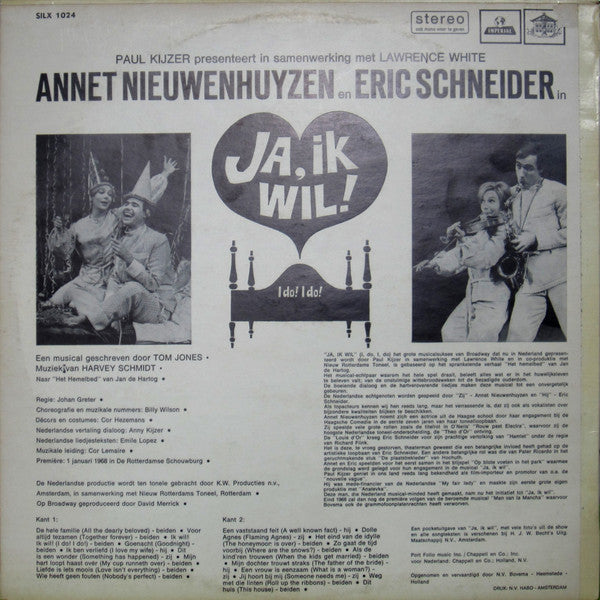 Annet Nieuwenhuyzen, Eric Schneider (4) : Ja, Ik Wil! (I Do! I Do!) (LP, Album)