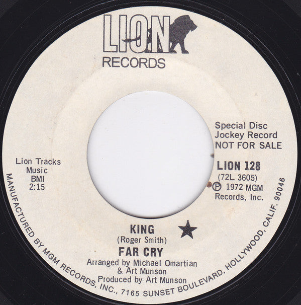 Far Cry (6) : King / Look Into The Sun (7", Single, Promo)