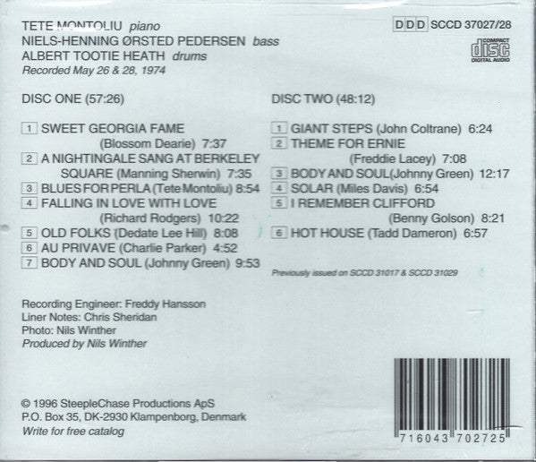 Tete Montoliu Trio : Hot House (2xCD, Comp)